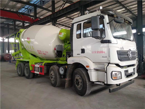 陜汽M3000前四后八10方攪拌車(chē)，輕量化底盤(pán)，整車(chē)不超重，價(jià)格便宜